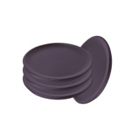 Vulcano Gres - 6 platos planos profesionales de cerámica refractaria  22x1'8cm