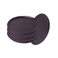 Vulcano Gres - 6 platos planos profesionales de cerámica refractaria  30x3'5