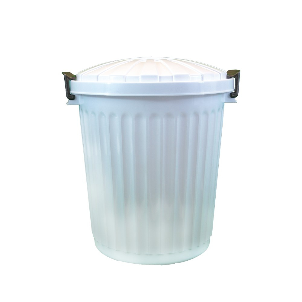 Denox - Cubo de basura  Oscar 43 litros con tapa. Color blanco.