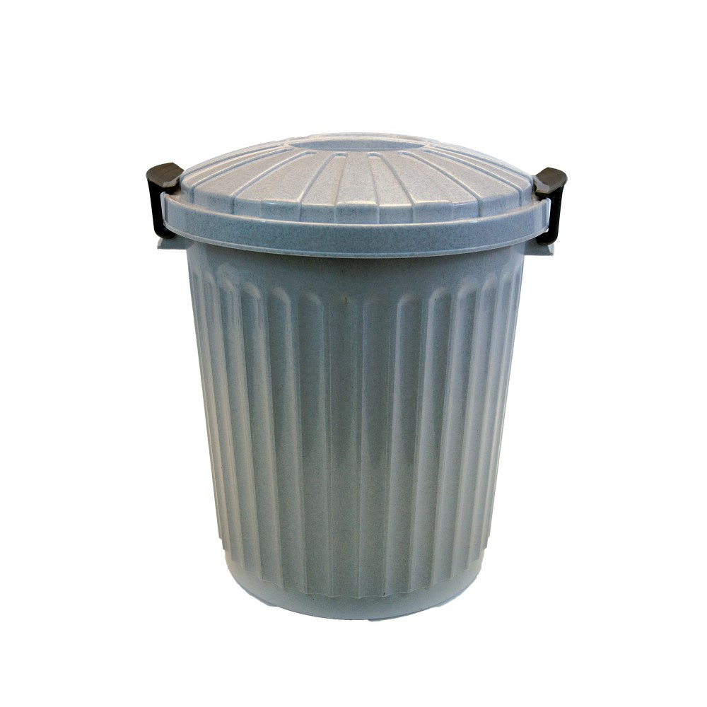 Denox - Cubo de basura  Oscar 43 litros con tapa. Color granito.