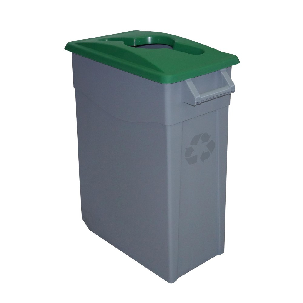 Denox - Contenedor de residuos Zeus abierto 65 litros. Color Verde.