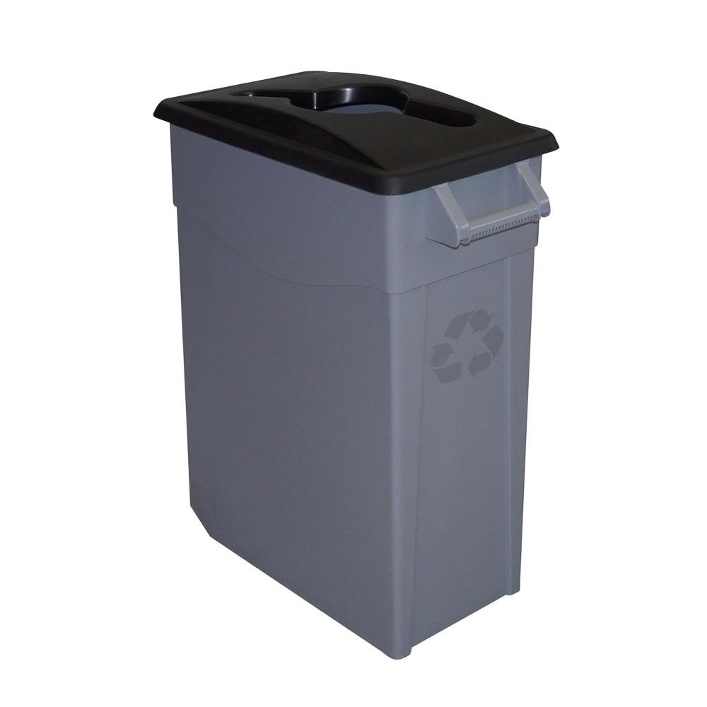 Denox - Contenedor de residuos Zeus abierto 65 litros. Color Negro.