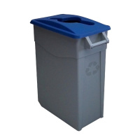 Denox - Contenedor de residuos Zeus abierto 65 litros. Color Azul.