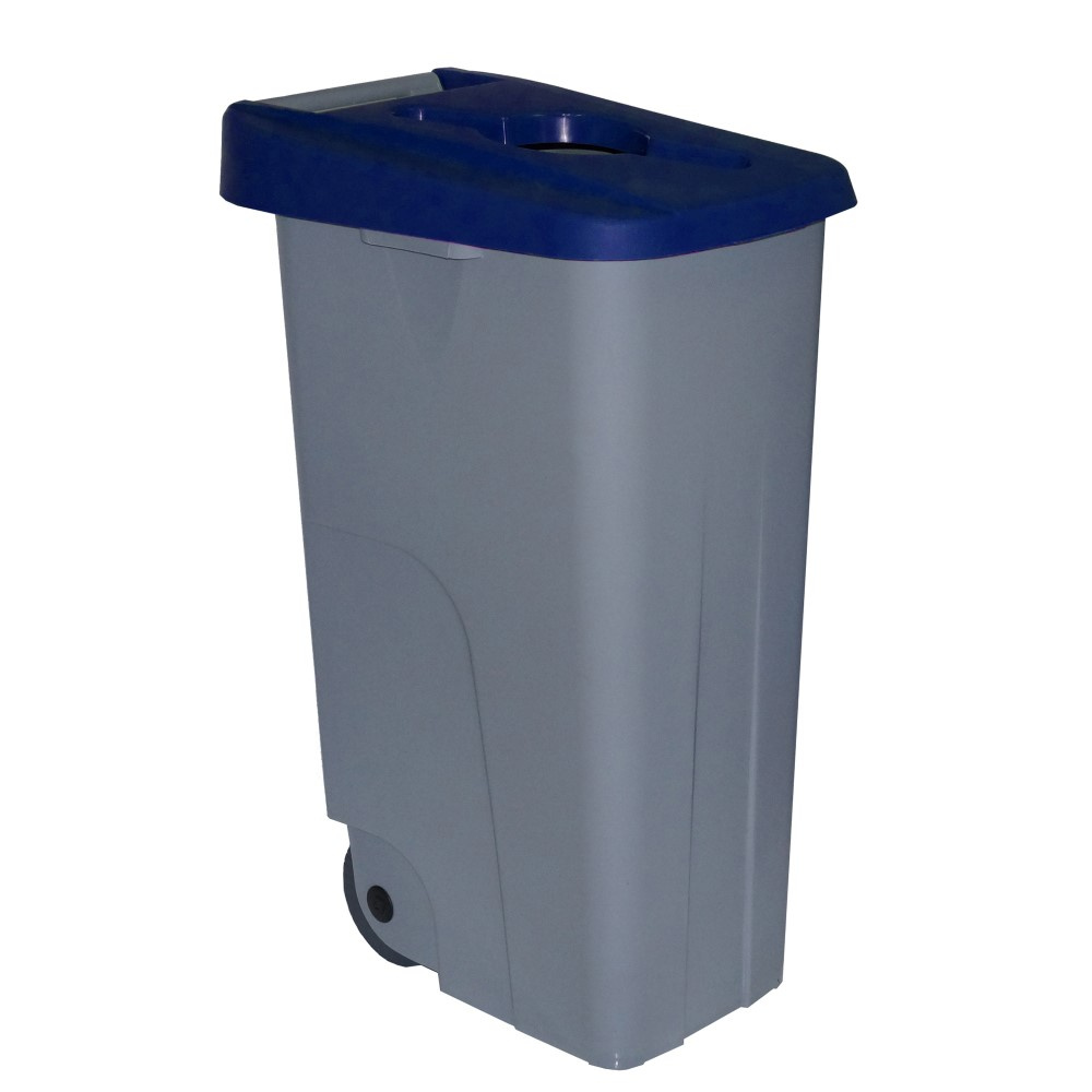 Denox - Contenedor de residuos Reciclo abierto 85 litros. Color Azul.