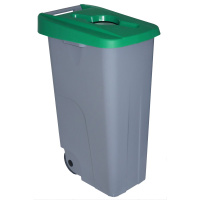Denox - Contenedor de residuos Reciclo abierto 110 litros. Color Verde.