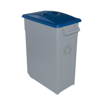 Denox - Contenedor de residuos Zeus cerrado 65 litros. Color Azul.