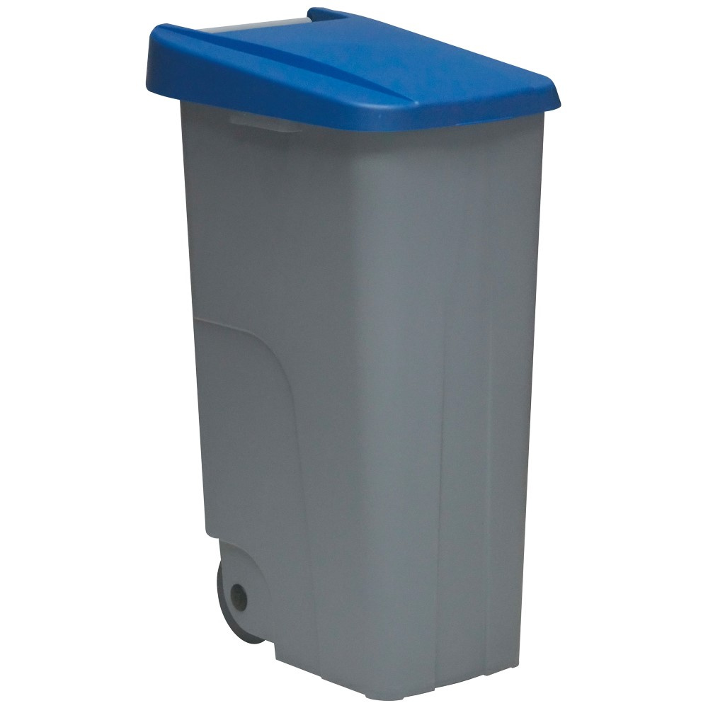 Denox - Contenedor de residuos Reciclo cerrado 110 litros. Color Azul.