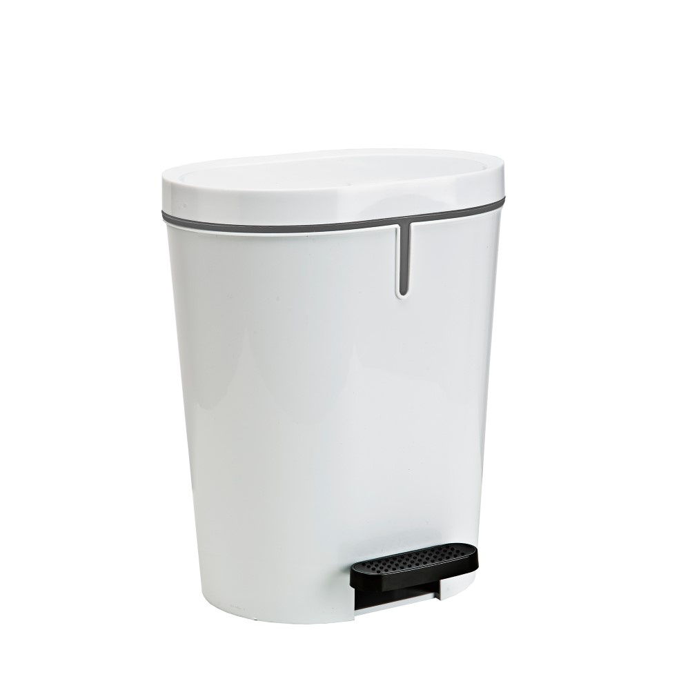 Denox - Cubo con pedal Pedalbin Oval 25 litros. Color Blanco