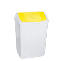 Denox - Papelera Basculante Pongotodo 55 litros. Color amarillo.