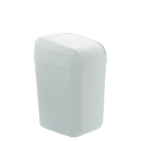 Denox - Papelera TROYA con tapa basculante de 30 litros. Color blanco. Papelera de plástico DENOX