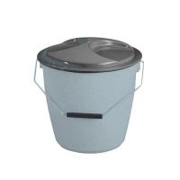 Denox - Cubo de basura con tapa 16 litros. Color Granito. DENOX.