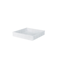 Denox - Caja profesional apilable rectangular para masa / pizza | 12 litros | 40 x 40 | Blanco | DENOX