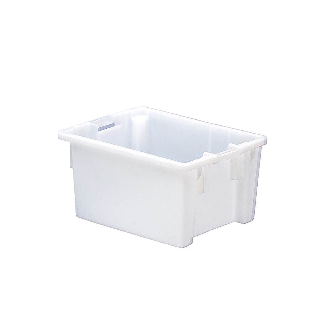 Denox - Caja profesional apilable y encajable 500 x 398 x 267 | 35 litros | Blanco | DENOX