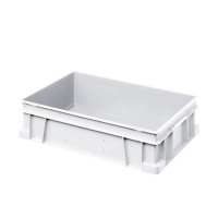 Denox - Caja de plástico Norma Europa 600 x 400 x 170 mm | Caja industrial NE 6417 Blanco | DENOX