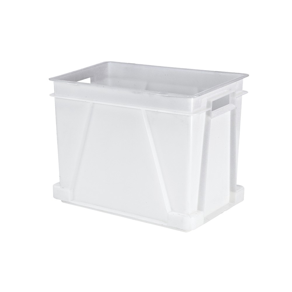 Denox - Caja de plástico Norma Europa 400 x 300 x 325 mm | Caja industrial NE 4332 Blanco | DENOX