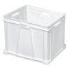 Denox - Caja de plástico Norma Europa 600 x 400 x 425 mm | Caja industrial NE 6442 Blanco | DENOX