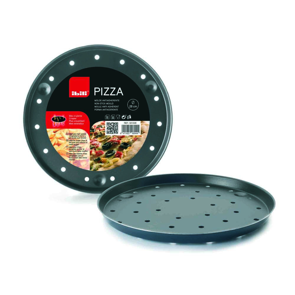 Ibili - molde pizza crispy blu 28 cms. 6 uds