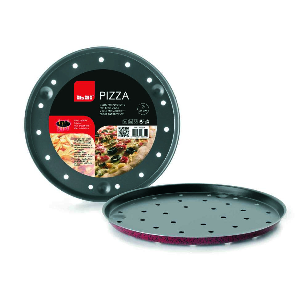 Ibili - molde pizza crispy venus 24 cms. 6 uds